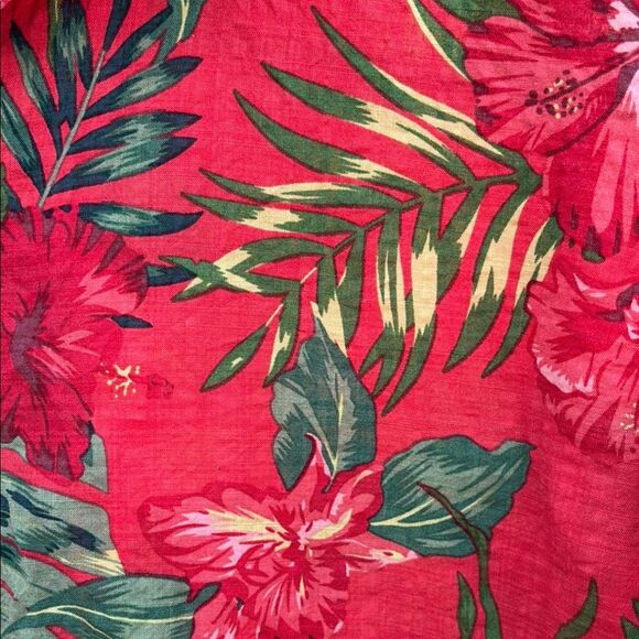Men's Red Floral Hawaiian Shirt M - Picture 3 of 5